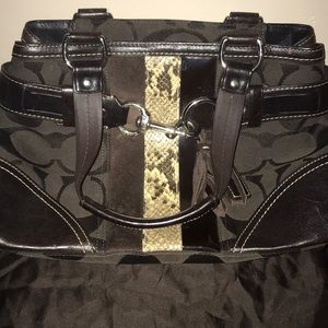 Great Condition Leather and Snakeskin Coach Purse